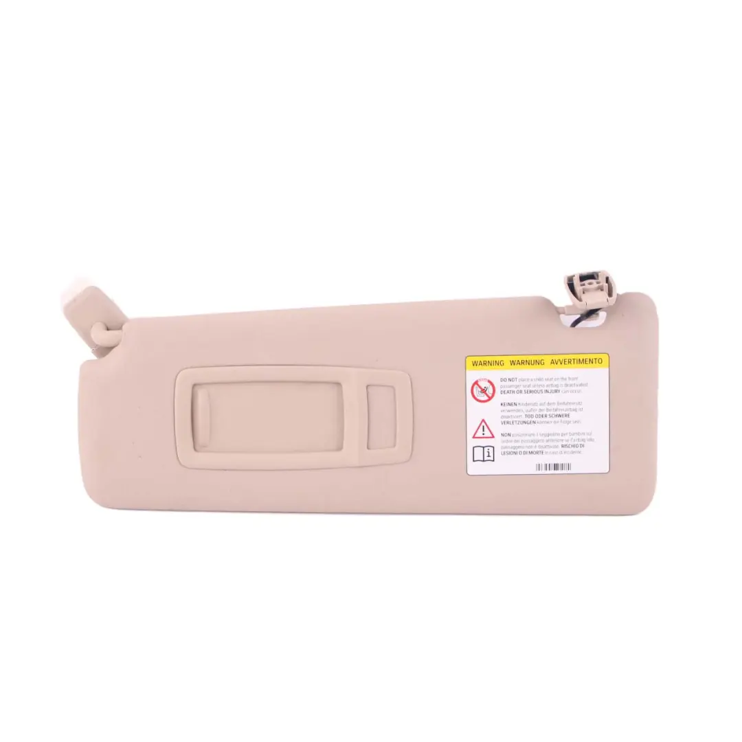 BMW F30 F31 LCI Sun Visor Mirror Illuminated Left N/S Oyster - SKU 7322293 - Part number 7322293