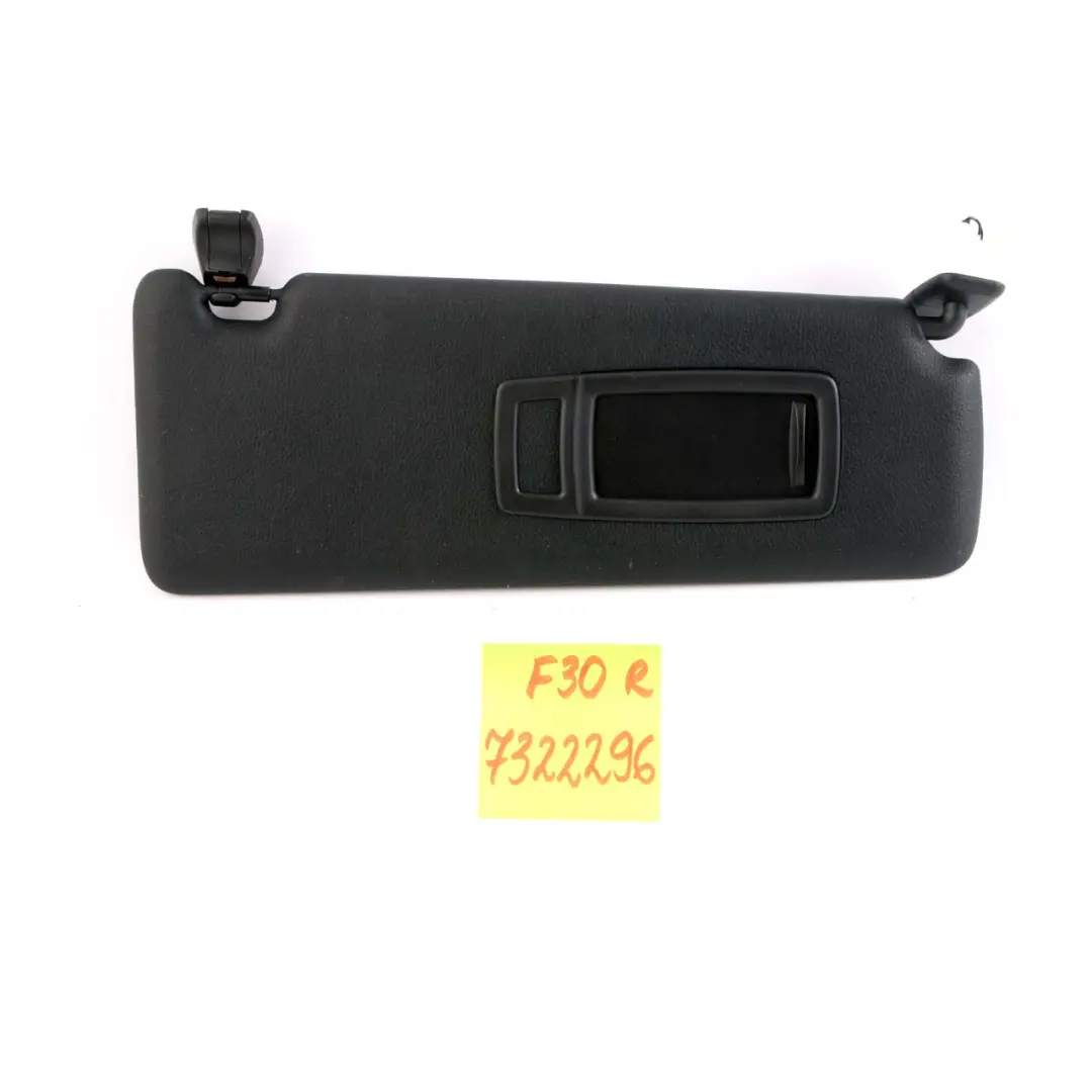Espejo Visor Solar Iluminado Derecho O/S Negro para BMW F30 F31 LCI con número de pieza 7322296 BMW F30 F31 LCI Espejo Visor Solar Iluminado Derecho O/S Negro - SKU 7322296 - Número de pieza 7322296