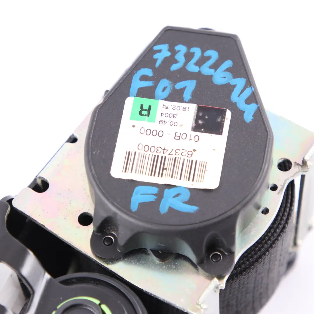 Belt BMW F10 F11 Upper Seatbelt Front Right O/S Rema Black to Seat with Part number 7322614 Seat Belt BMW F10 F11 Upper Seatbelt Front Right O/S Rema Black - SKU 7322614 - Part number 7322614