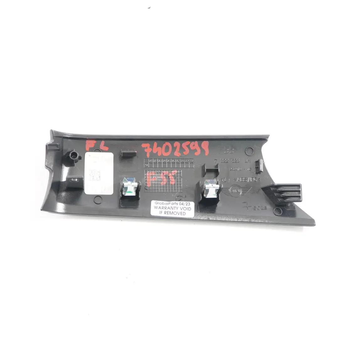 Mini F55 Poignée Porte Cache Intérieur Avant Gauche Noir Piano - SKU 7322623 - Numéro de pièce 7322623