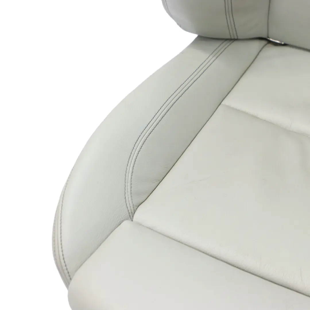 Front Seat M Sport Left N/S Leather Boston Perl Grey Contrast Blue to BMW E88 with Part number 7323009 BMW E88 Front Seat M Sport Left N/S Leather Boston Perl Grey Contrast Blue - SKU 7323009 - Part number 7323009