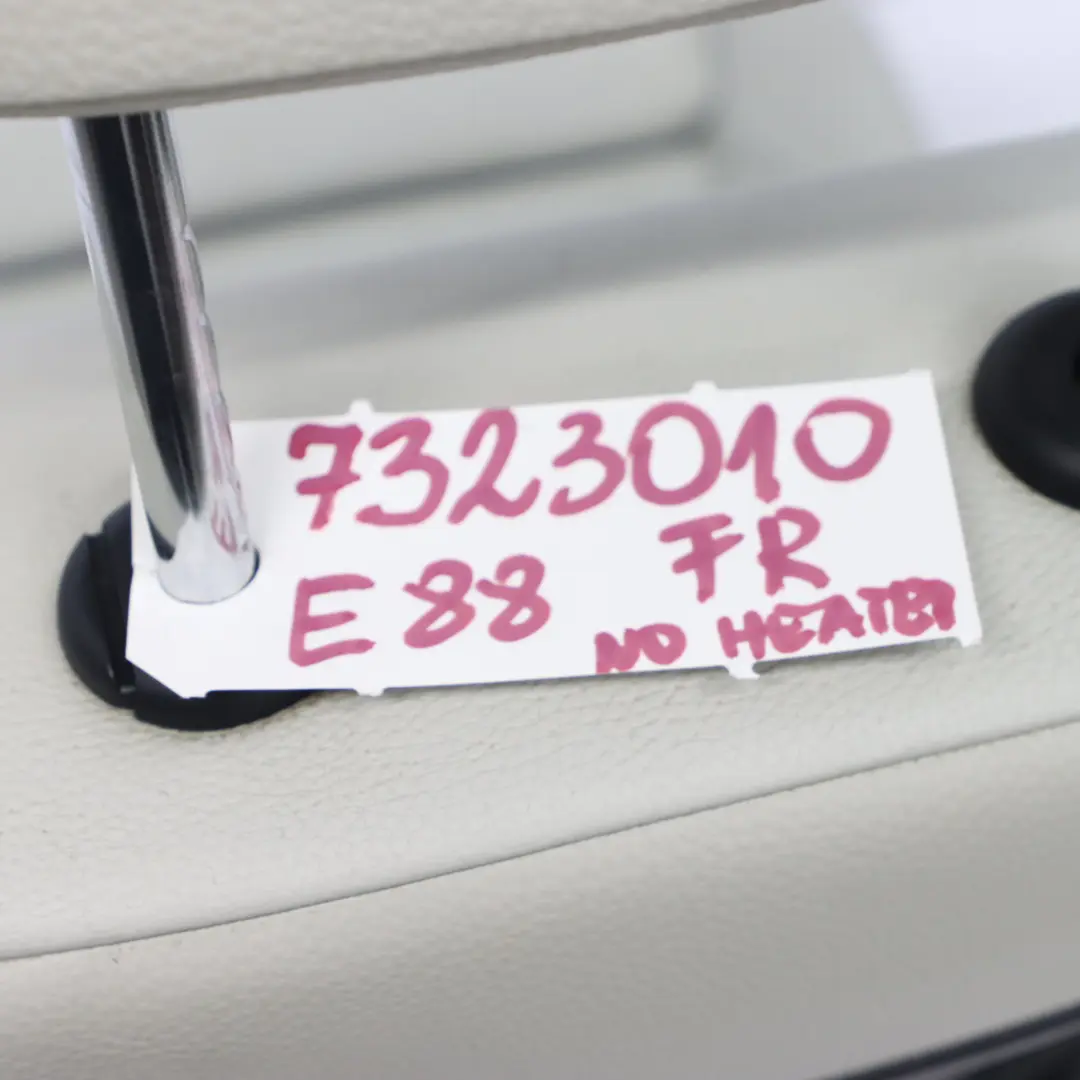 Fotel Sport Prawy Przód Skóra Szara do BMW E88 Cabrio o numerze 7323010 BMW E88 Cabrio Fotel Sport Prawy Przód Skóra Szara - SKU 7323010 - Numer Części 7323010