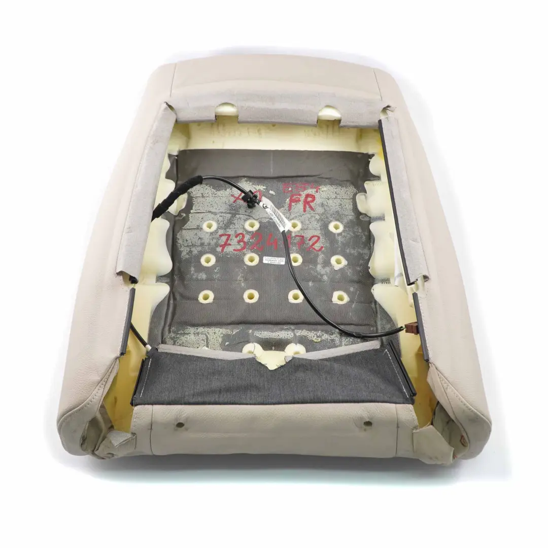 Respaldo Delantero Derecho Calefactable Funda Cuero Nevada Oyster para BMW E84 con número de pieza 7324172 BMW E84 Respaldo Delantero Derecho Calefactable Funda Cuero Nevada Oyster - SKU 7324172 - Número de pieza 7324172