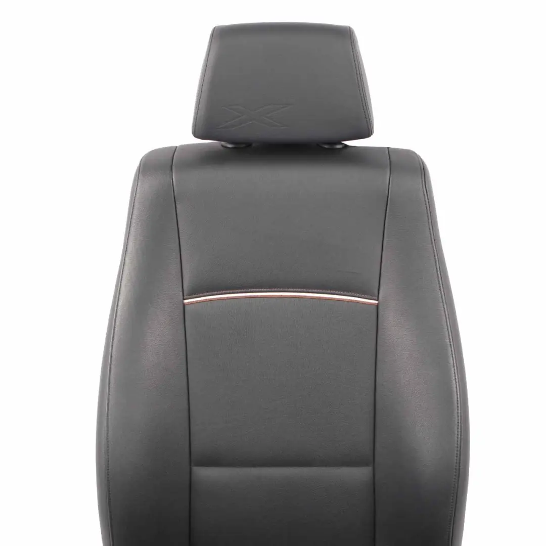 BMW X1 E84 Asiento Delantero Izquierdo Cuero Nevada Negro Ribete Gris Marron - SKU 7324173-1 - Número de pieza 7324173