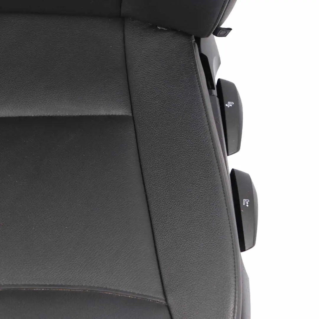 BMW X1 E84 Sedile Anteriore Sinistro Pelle Nevada Nero Piping Grigio Marrone - SKU 7324173-1 - Numero di parte 7324173