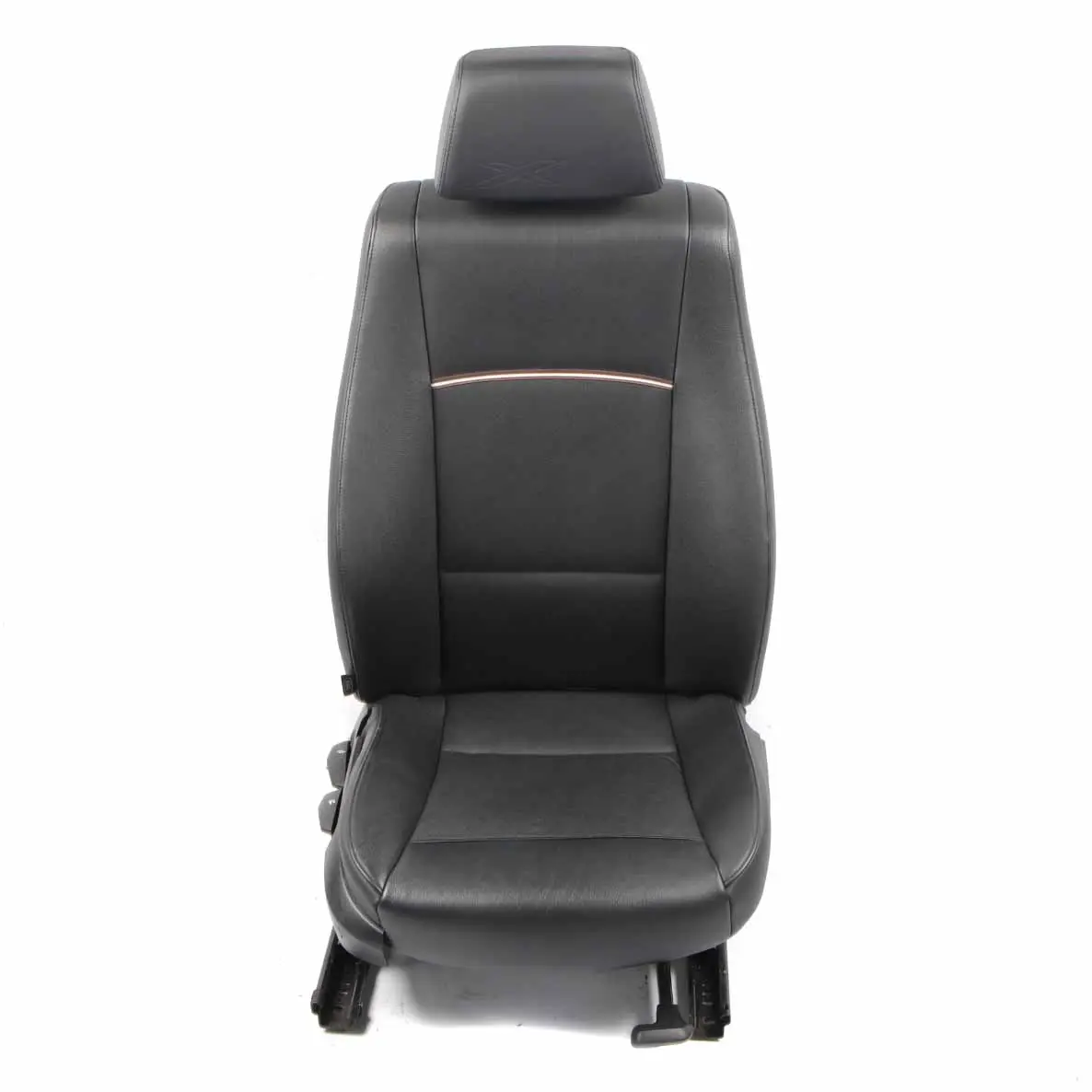 BMW X1 E84 Asiento Delantero Derecho Cuero Nevada Negro Ribete Gris Marron