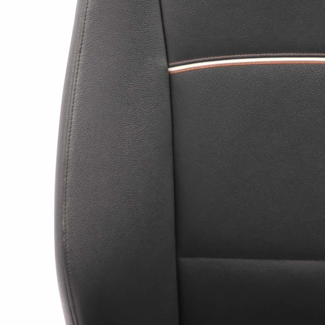 BMW X1 E84 Asiento Delantero Derecho Cuero Nevada Negro Ribete Gris Marron - SKU 7324174-1 - Número de pieza 7324174