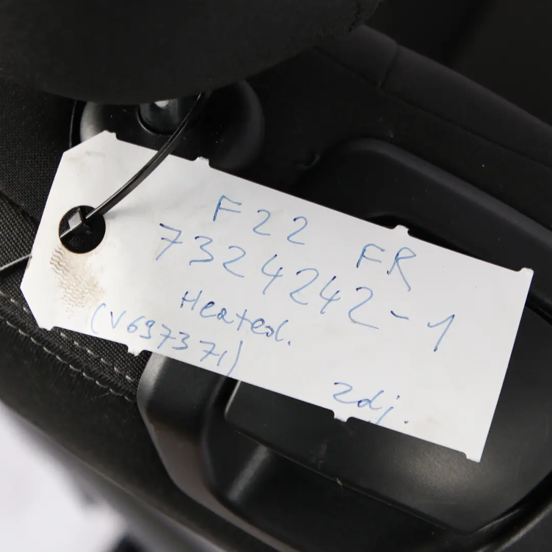 Front Seat BMW F21 F22 Right O/S M Sport Heated Cloth Fabric Antracite Grey to with Part number 7324242 Front Seat BMW F21 F22 Right O/S M Sport Heated Cloth Fabric Antracite Grey - SKU 7324242-1 - Part number 7324242