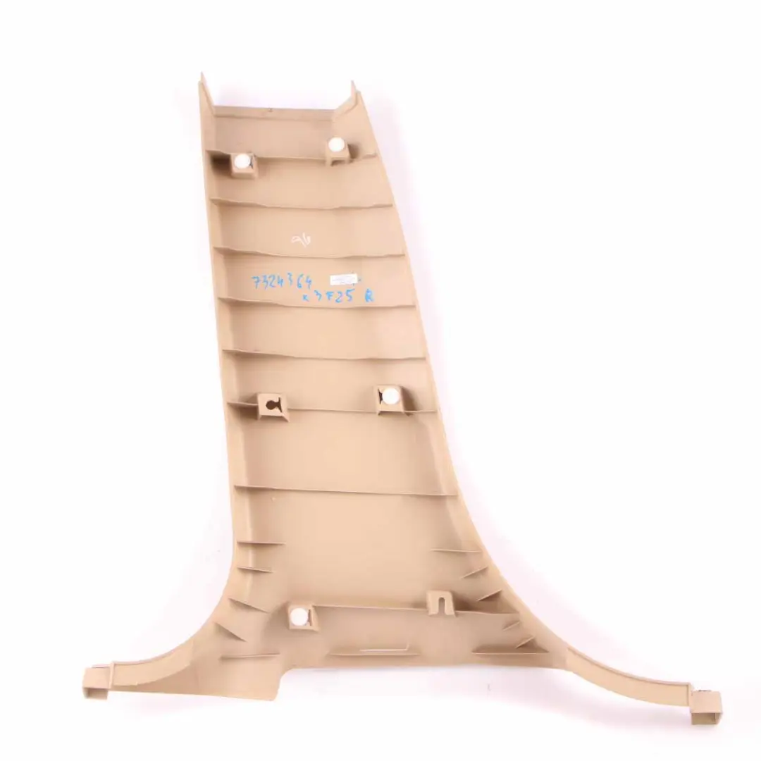 BMW X3 F25 Moldura Inferior Pilar B Delantera Beige Derecha 9169308 - SKU 7324364 - Número de pieza 7324364