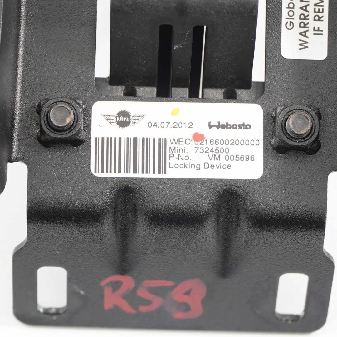 Mini Cooper R59 Roadster Verriegelungshaken Faltverdeck Dachpaneel - SKU 7324500 - Teilenummer 7324500