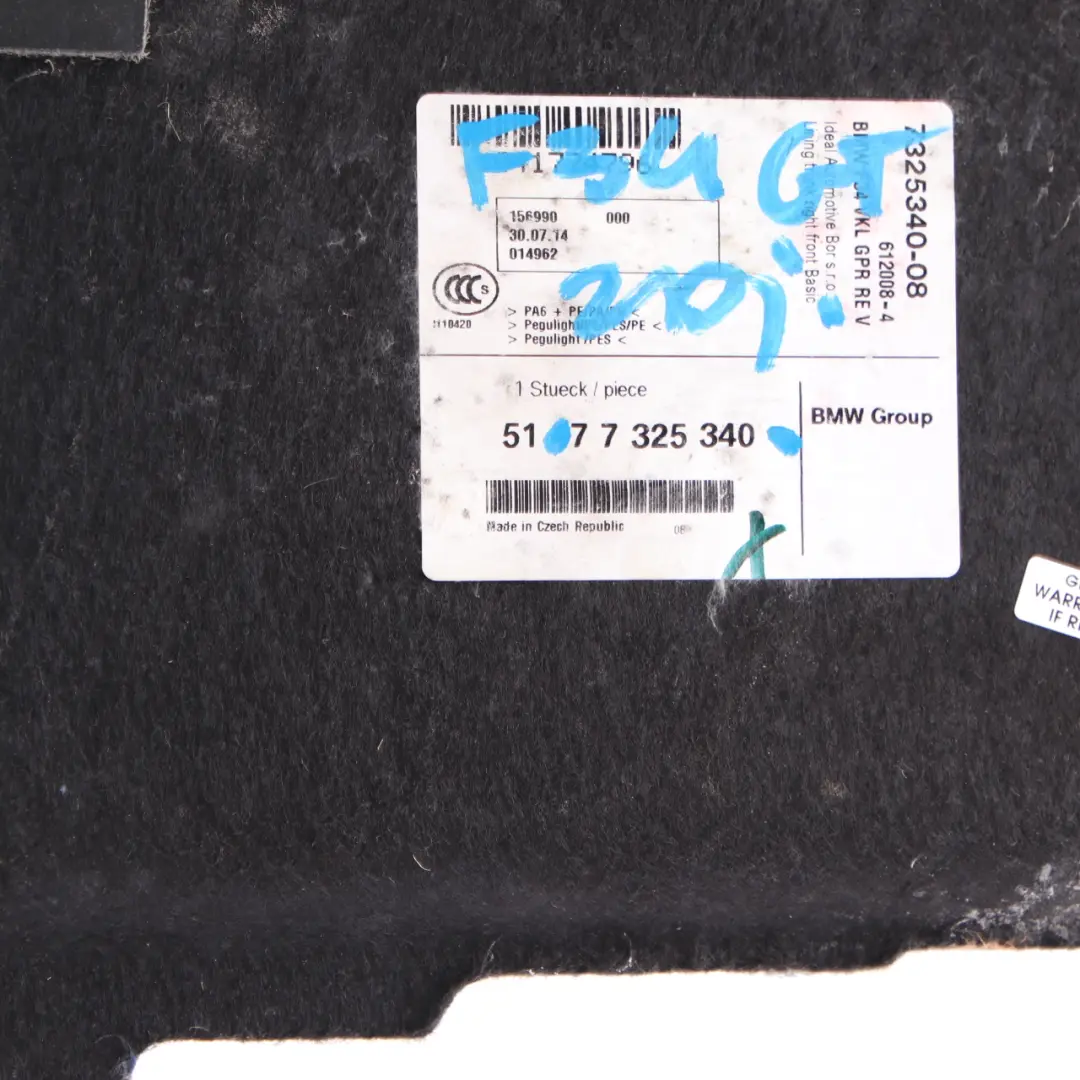 Verkleidung BMW F34 GT Kofferraum Rechts Seitliche Abdeckung Schwarz für mit Teilenummer 7325340 Verkleidung BMW F34 GT Kofferraum Rechts Seitliche Abdeckung Schwarz - SKU 7325340 - Teilenummer 7325340