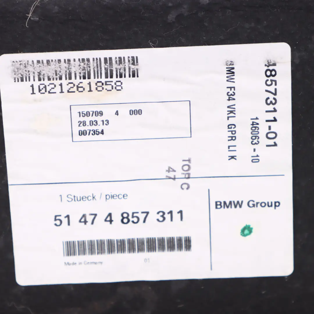 Schowek Klapka Boczka Bagażnika Lewa do BMW F34 o numerze 7325351 BMW F34 Schowek Klapka Boczka Bagażnika Lewa - SKU 7325351 - Numer Części 7325351