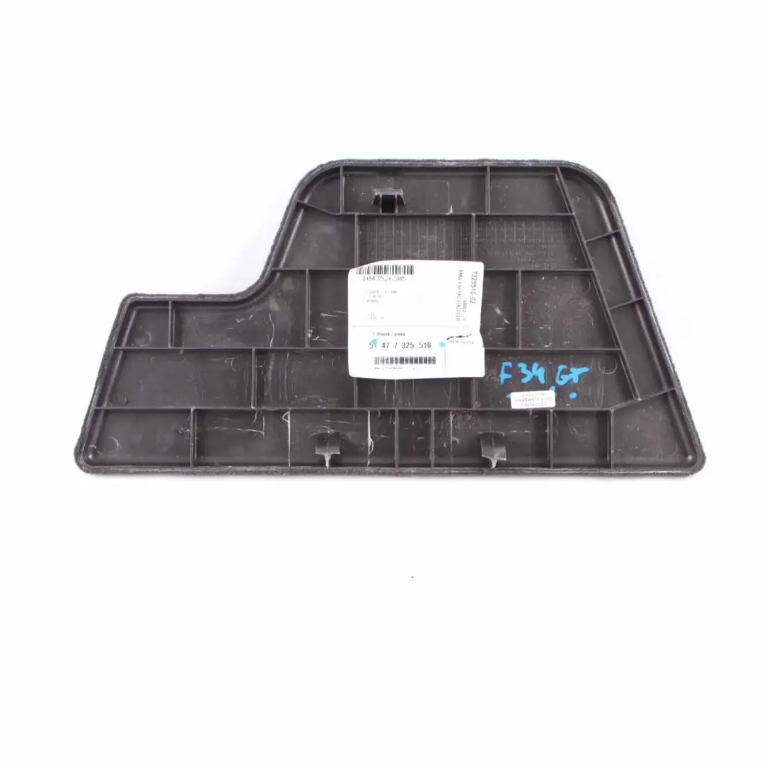 Trunk Floor BMW F34 GT Boot Luggage Compartment Loading Right O/S Anthracite to with Part number 7325510 Trunk Floor BMW F34 GT Boot Luggage Compartment Loading Right O/S Anthracite - SKU 7325510 - Part number 7325510