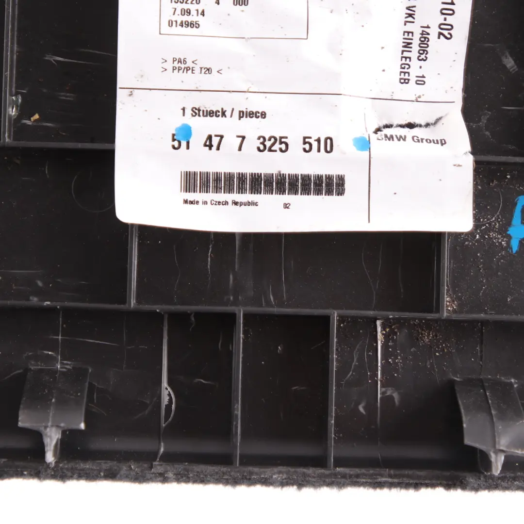 Trunk Floor BMW F34 GT Boot Luggage Compartment Loading Right O/S Anthracite to with Part number 7325510 Trunk Floor BMW F34 GT Boot Luggage Compartment Loading Right O/S Anthracite - SKU 7325510 - Part number 7325510