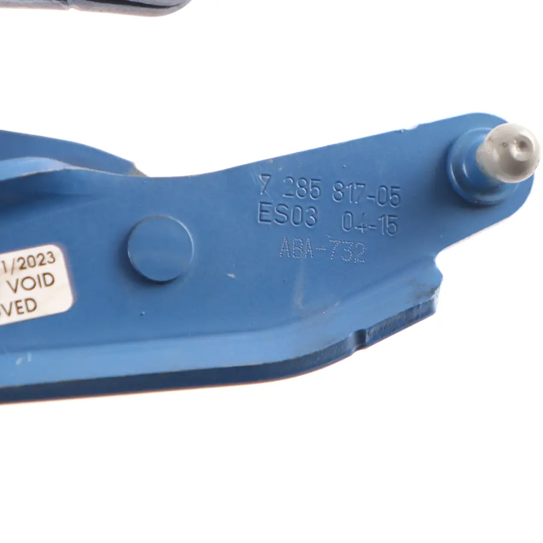 Hood Bonnet Hinge Left Engine N/S Estoril Blue B45 7285817 to BMW Z4 E89 with Part number 7325859 BMW Z4 E89 Hood Bonnet Hinge Left Engine N/S Estoril Blue B45 7285817 - SKU 7325859-EB - Part number 7325859