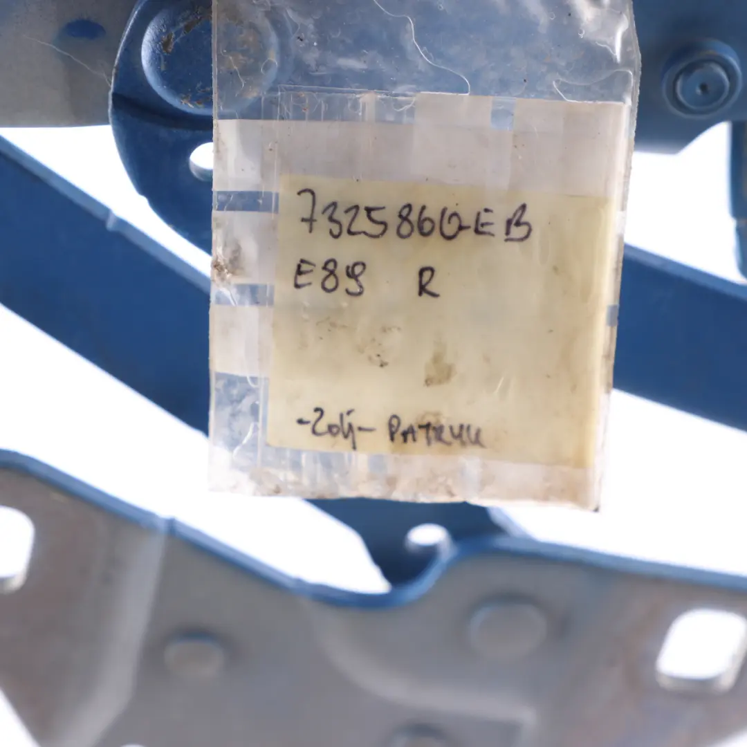 BMW Z4 E89 Hood Bonnet Hinge Right Engine O/S Estoril Blue B45 7285818 - SKU 7325860-EB - Part number 7325860