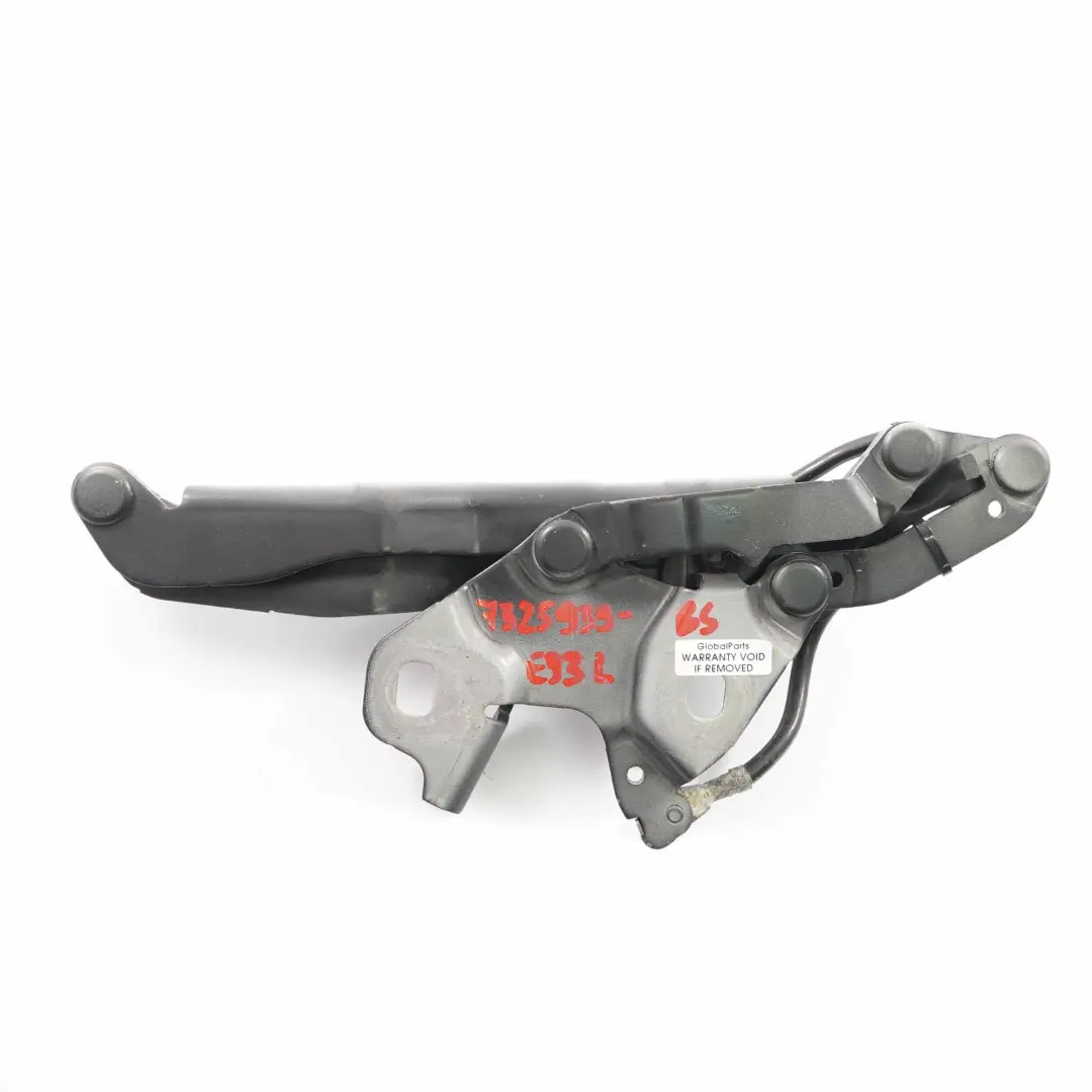 Bisagra Capó Motor Delantero Izquierdo Negro Zafiro 475 para BMW E92 E93 LCI con número de pieza 7325939 BMW E92 E93 LCI Bisagra Capó Motor Delantero Izquierdo Negro Zafiro 475 - SKU 7325939-BS - Número de pieza 7325939