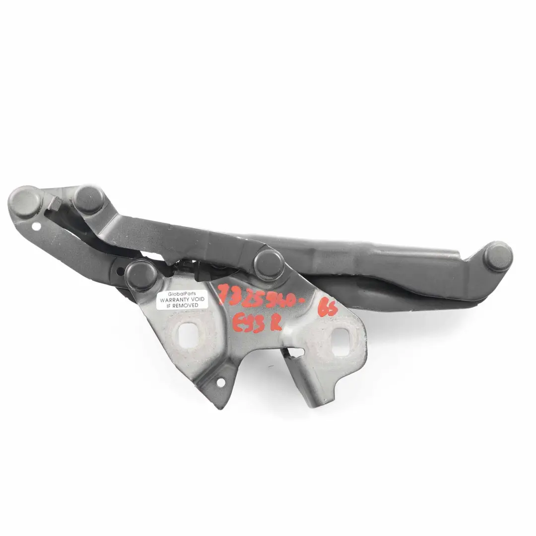 Bisagra Capó Motor Delantero Derecho Negro Zafiro 475 para BMW E92 E93 LCI con número de pieza 7325940 BMW E92 E93 LCI Bisagra Capó Motor Delantero Derecho Negro Zafiro 475 - SKU 7325940-BS - Número de pieza 7325940