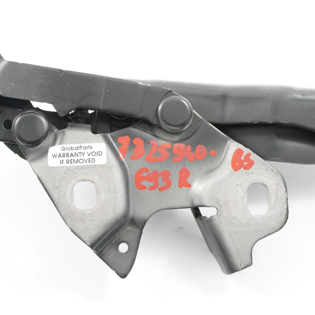 Bisagra Capó Motor Delantero Derecho Negro Zafiro 475 para BMW E92 E93 LCI con número de pieza 7325940 BMW E92 E93 LCI Bisagra Capó Motor Delantero Derecho Negro Zafiro 475 - SKU 7325940-BS - Número de pieza 7325940