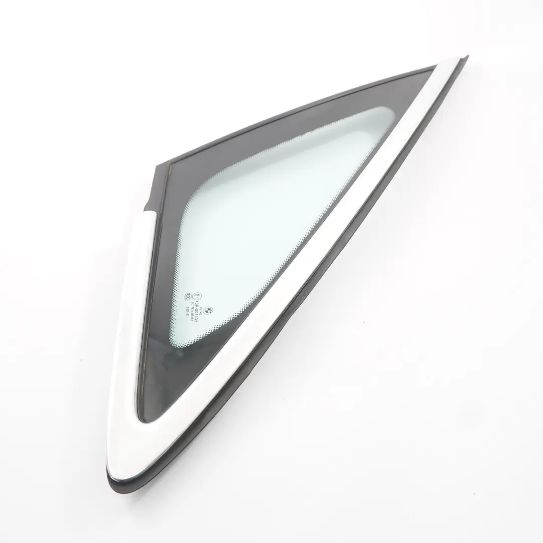 Quarter Window Front Right O/S Triangle Glass AS2 Glazing Chrome to BMW F45 with Part number 7326156 BMW F45 Quarter Window Front Right O/S Triangle Glass AS2 Glazing Chrome - SKU 7326156 - Part number 7326156