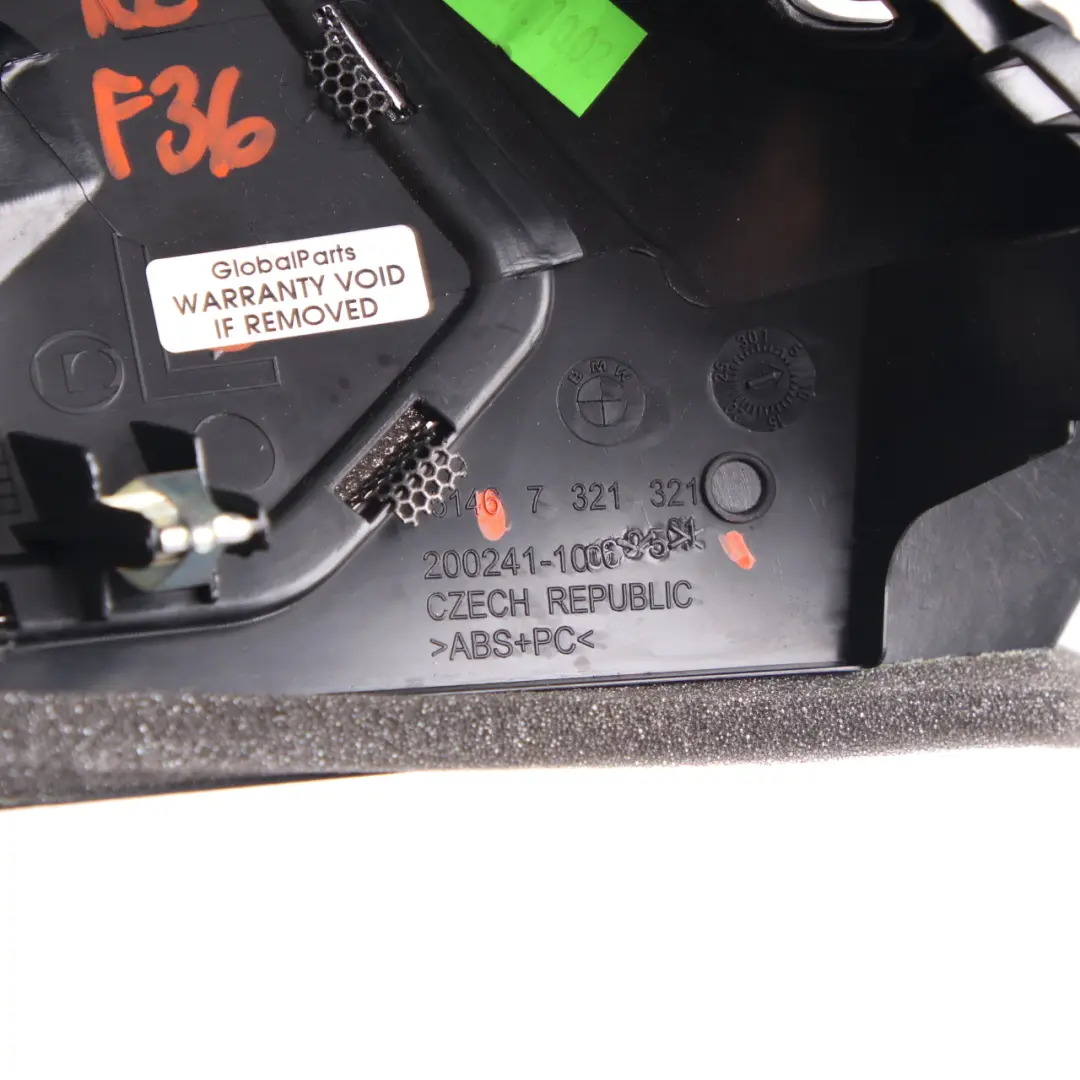 BMW F36 Lautsprecherabdeckung Hinten Links Verkleidung Führung Schwarz - SKU 7326269 - Teilenummer 7326269