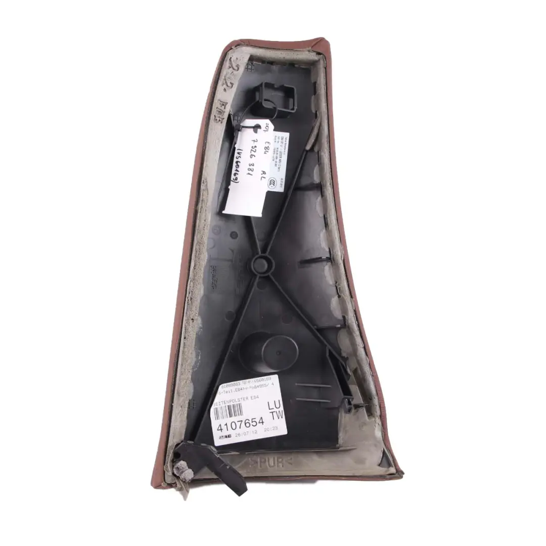 BMW X1 E84 Respaldo asiento trasero izquierdo Acabado en cuero Nevada Terra - SKU 7326381 - Número de pieza 7326381