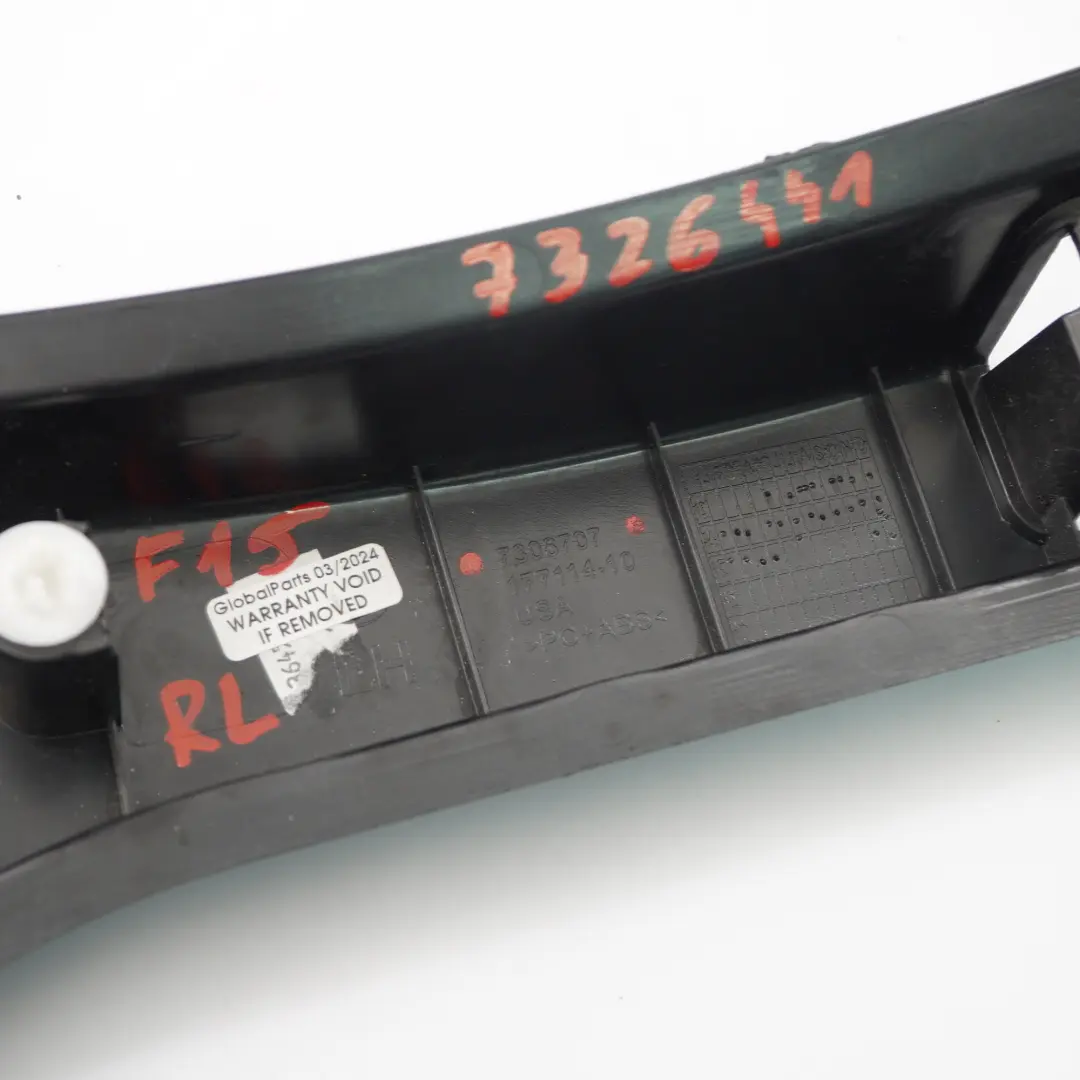 BMW X5 F15 Copertura Rivestimento Montante D Posteriore Nero Sinistro 7308707 - SKU 7326441 - Numero di parte 7326441