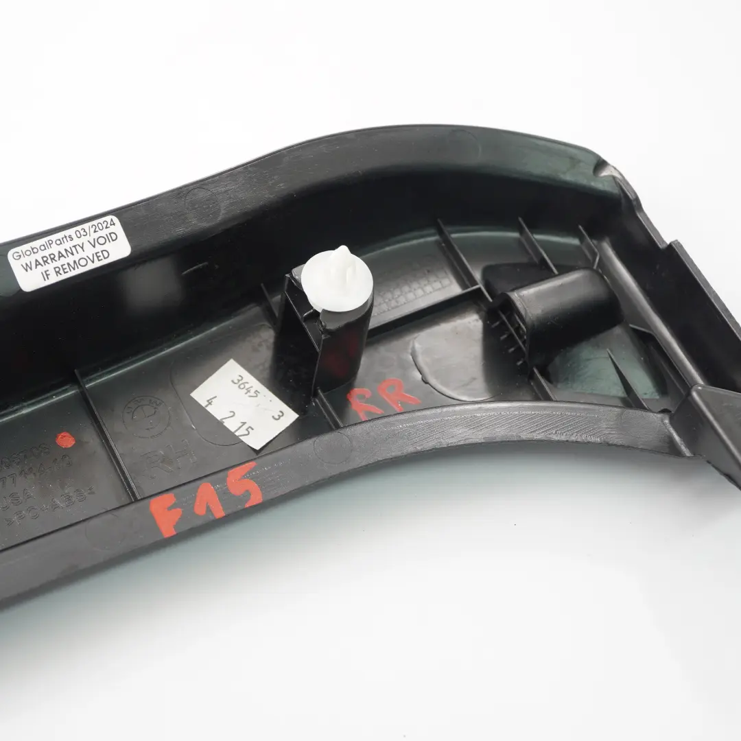 BMW X5 F15 Panel Inferior Pilar D Trasero Negro Derecho 7308708 - SKU 7326442 - Número de pieza 7326442