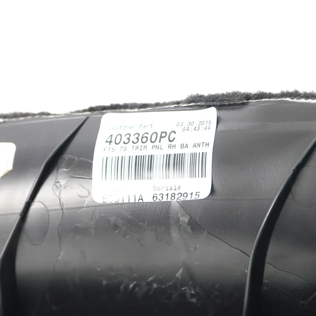 Pokrywa Boczek Bagażnika Prawy Antracyt 7326714 do BMW X5 F15 o numerze 7326714 BMW X5 F15 Pokrywa Boczek Bagażnika Prawy Antracyt 7326714 - SKU 7326714 - Numer Części 7326714