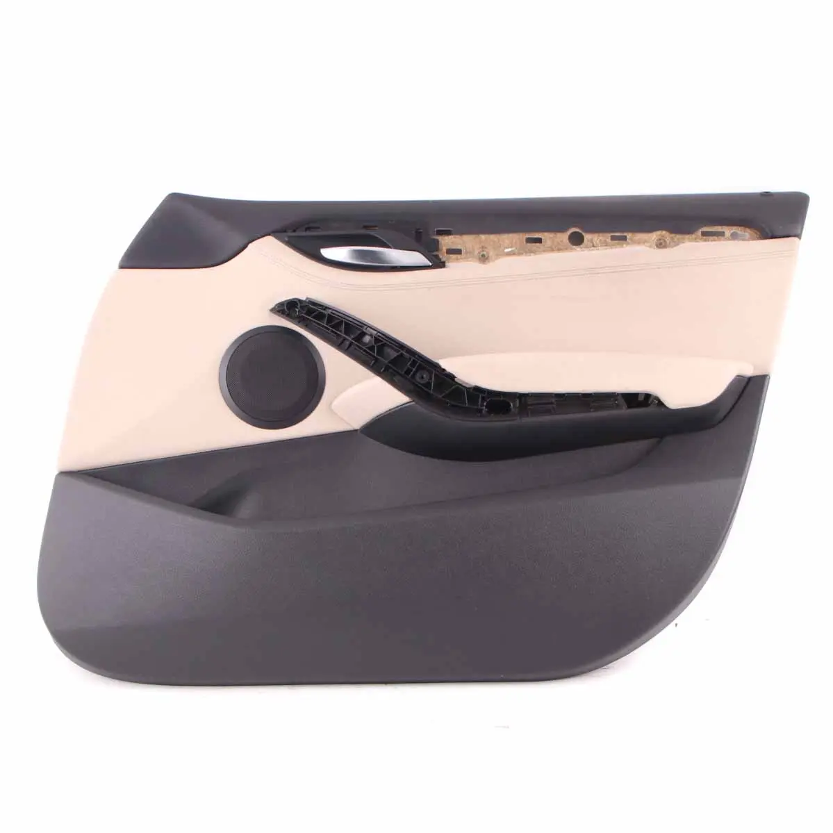 Scheda BMW E84 Fodera porta anteriore destra Rivestimento pelle Nevada Oyster