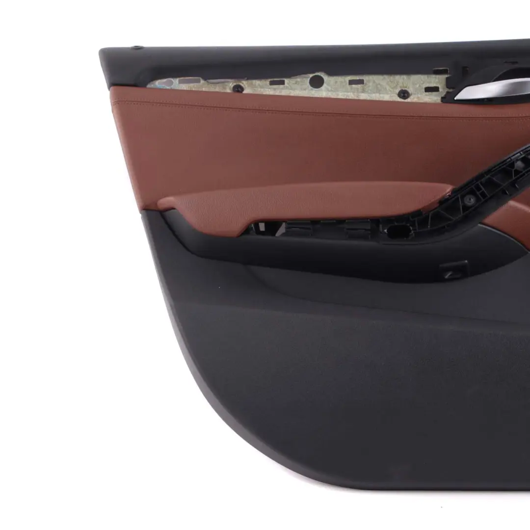 Front Left N/S Door Card Lining Trim Leather Nevada Terra to BMW X1 E84 with Part number 7327201 BMW X1 E84 Front Left N/S Door Card Lining Trim Leather Nevada Terra - SKU 7327201 - Part number 7327201