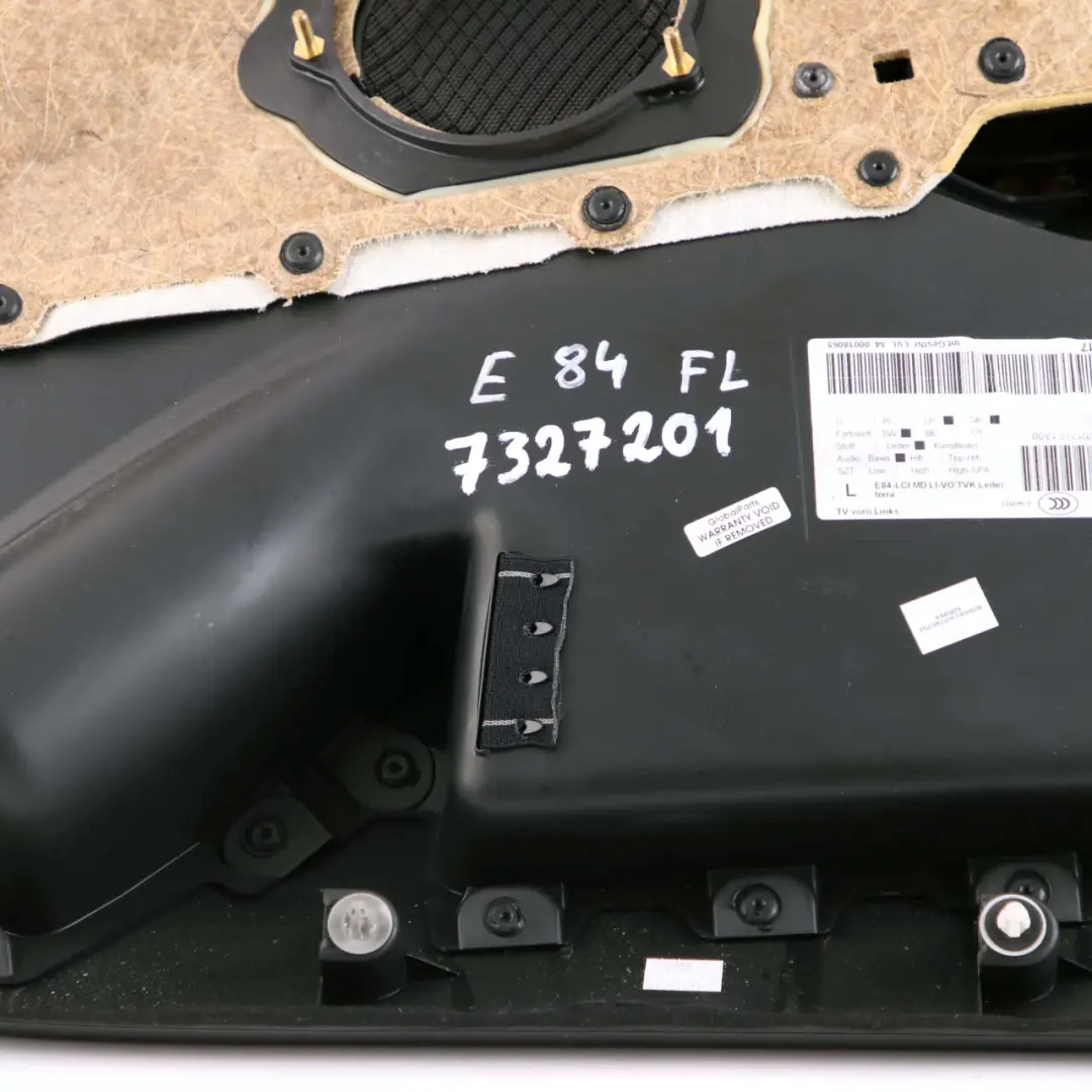 Front Left N/S Door Card Lining Trim Leather Nevada Terra to BMW X1 E84 with Part number 7327201 BMW X1 E84 Front Left N/S Door Card Lining Trim Leather Nevada Terra - SKU 7327201 - Part number 7327201