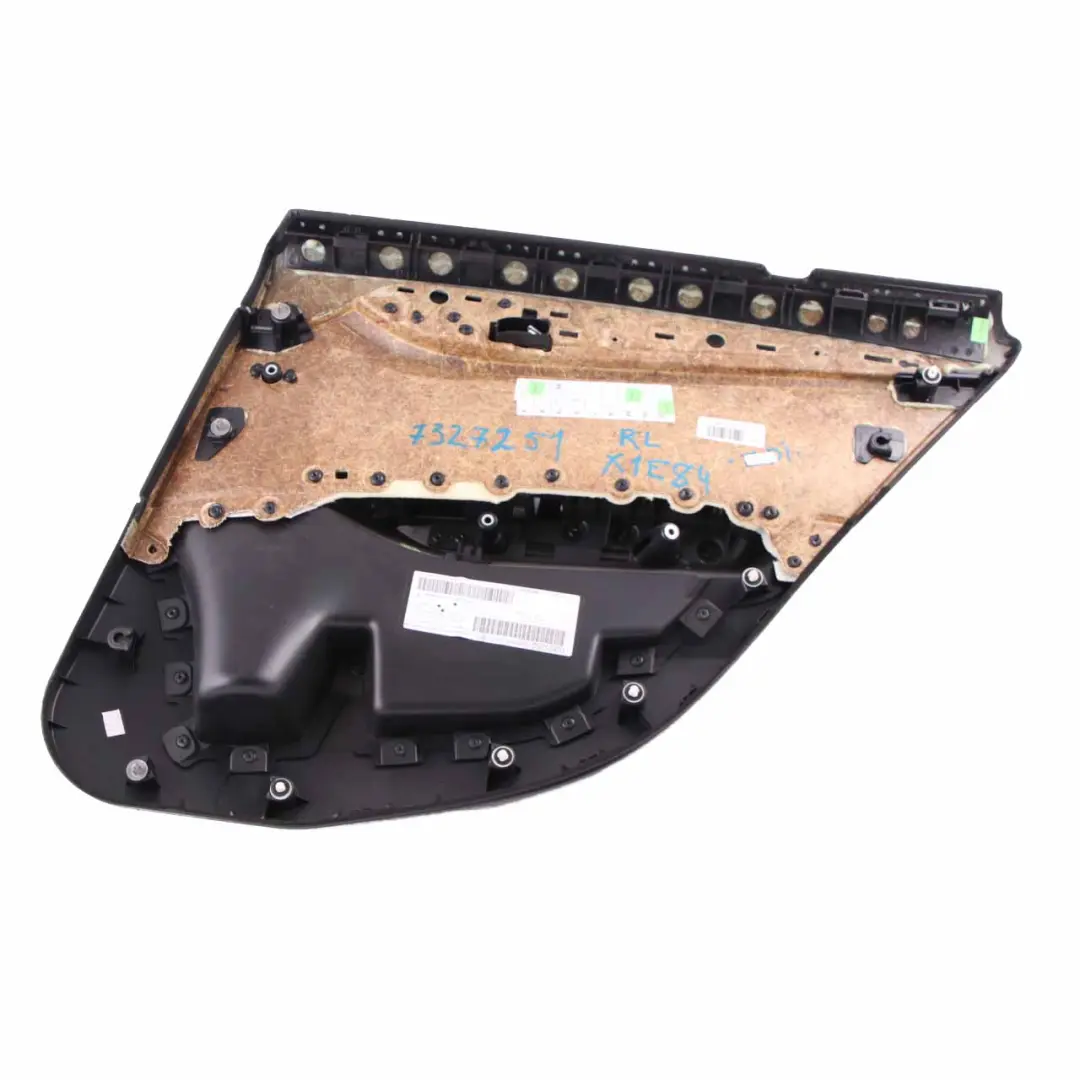 BMW X1 E84 Tarjeta de Puerta Trasera Izquierda Revestimiento Cuero Nevada Negro - SKU 7327251 - Número de pieza 7327251