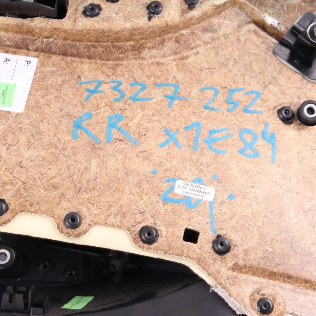BMW X1 E84 Türkarte Hinten Rechts Verkleidung Panel Leder Nevada Schwarz - SKU 7327252 - Teilenummer 7327252