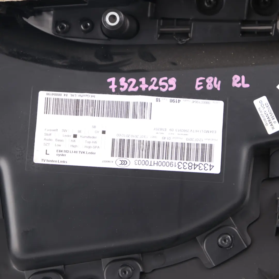  Tür Karte BMW E84 Hinten Links Tür Verkleidung Leder Nevada Oyster - SKU 7327259 - Teilenummer 7327259