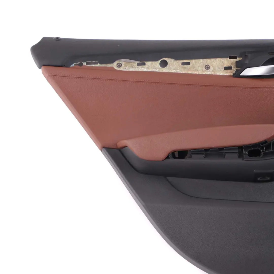 Left N/S Door Card Lining Trim Leather Nevada Terra to BMW X1 E84 Rear with Part number 7327265 BMW X1 E84 Rear Left N/S Door Card Lining Trim Leather Nevada Terra - SKU 7327265 - Part number 7327265