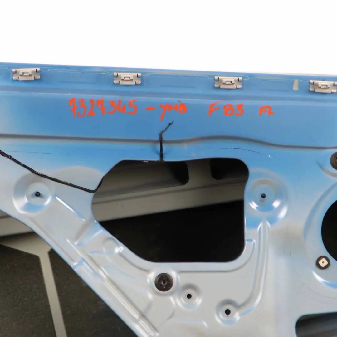 Door Front Left N/S F82 F83 M4 Yas Marina Blue Metallic - B68 to BMW F32 F33 with Part number 7327345 BMW F32 F33 Door Front Left N/S F82 F83 M4 Yas Marina Blue Metallic - B68 - SKU 7327345-YMB - Part number 7327345