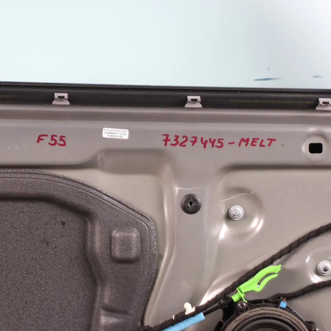 Door Front Left N/S Covering Panel Melting Silver Metallic - C2K to Mini F55 with Part number 7327445 Mini F55 Door Front Left N/S Covering Panel Melting Silver Metallic - C2K - SKU 7327445-MELT - Part number 7327445