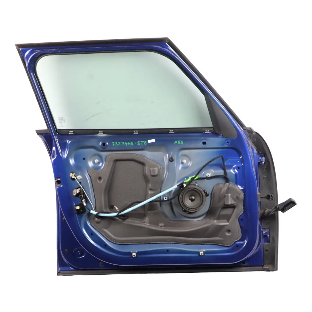 Door Front Left N/S Covering Panel Starlight Blue Metallic - B62 to Mini F55 with Part number 7327445 Mini F55 Door Front Left N/S Covering Panel Starlight Blue Metallic - B62 - SKU 7327445-STB - Part number 7327445
