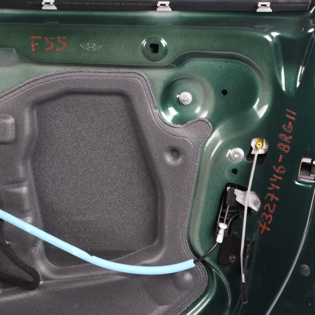 Door Front Right O/S Covering Panel British Racing Green II - B22 to Mini F55 with Part number 7327446 Mini F55 Door Front Right O/S Covering Panel British Racing Green II - B22 - SKU 7327446-BRGII - Part number 7327446