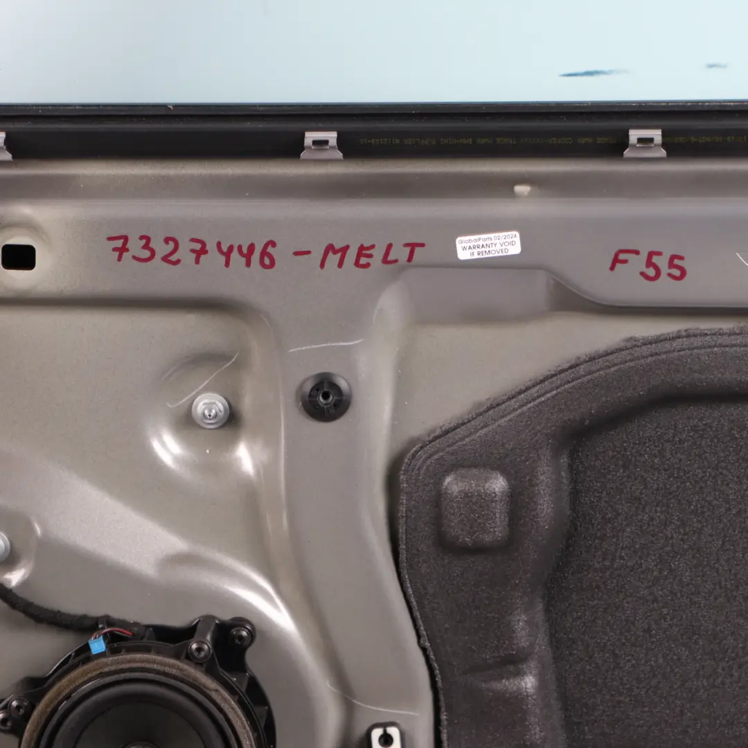 Door Front Right O/S Melting Silver Metallic - C2K to Mini Cooper F55 with Part number 7327446 Mini Cooper F55 Door Front Right O/S Melting Silver Metallic - C2K - SKU 7327446-MELT - Part number 7327446