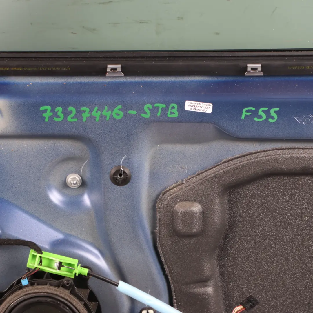 Door Front Right O/S Starlight Blue Metallic - B62 to Mini F55 with Part number 7327446 Mini F55 Door Front Right O/S Starlight Blue Metallic - B62 - SKU 7327446-STB - Part number 7327446