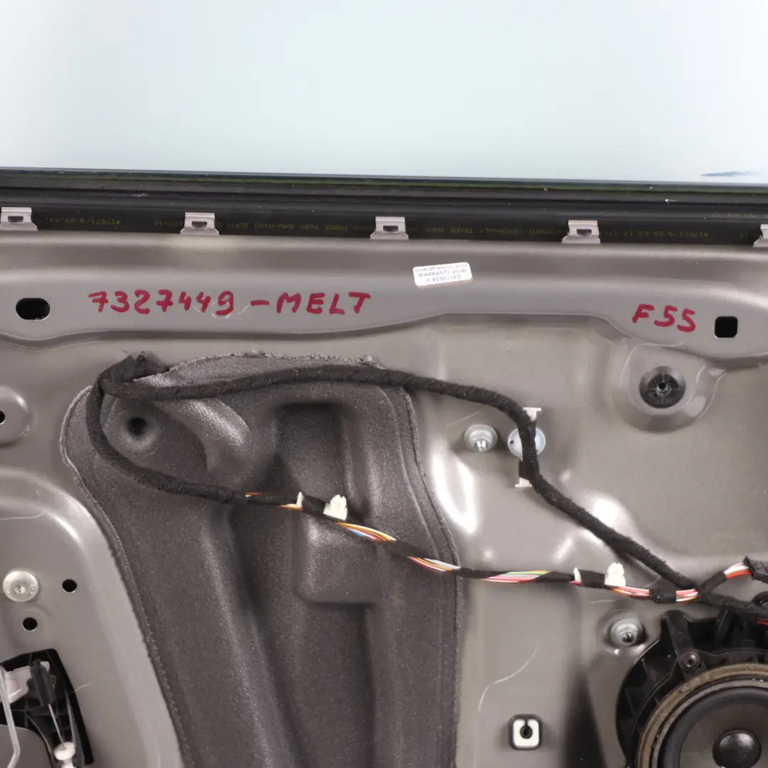 Door Rear Left N/S Melting Silver Metallic - C2K to Mini Cooper F55 with Part number 7327449 Mini Cooper F55 Door Rear Left N/S Melting Silver Metallic - C2K - SKU 7327449-MELT - Part number 7327449