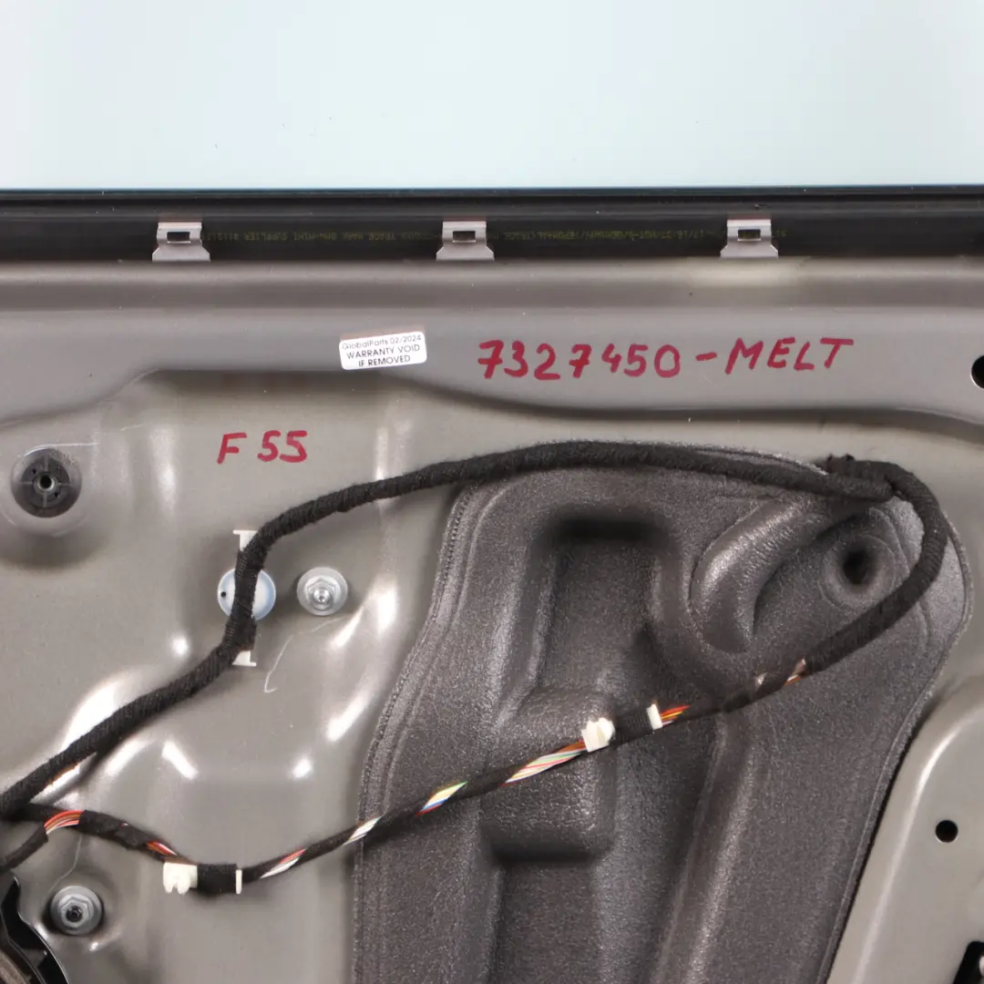 Door Rear Right O/S Melting Silver Metallic - C2K to Mini Cooper F55 with Part number 7327450 Mini Cooper F55 Door Rear Right O/S Melting Silver Metallic - C2K - SKU 7327450-MELT - Part number 7327450