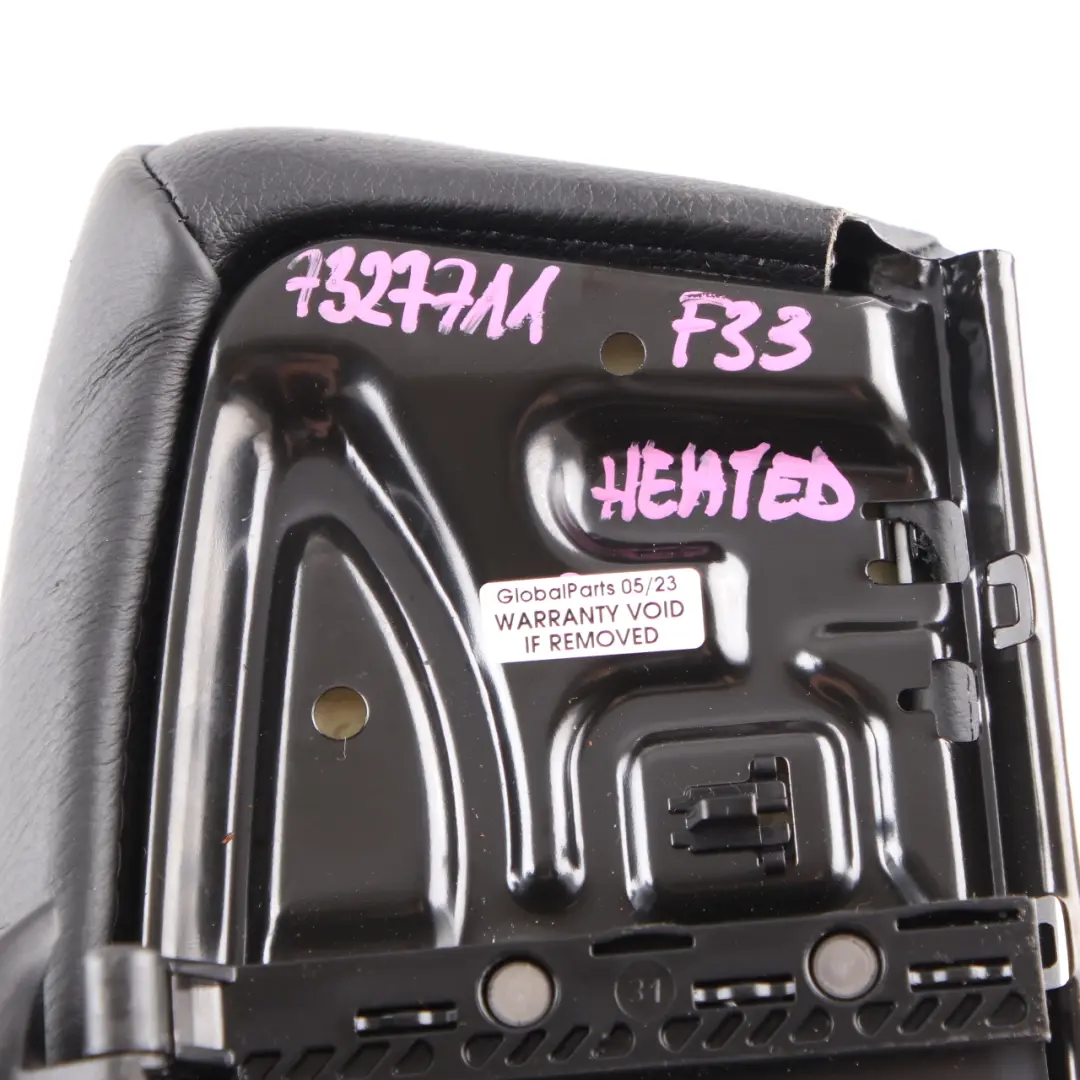 Supporto cosce Rivestimento sedile anteriore sportivo pelle nero per BMW F33 con numero di parte 7327711 BMW F33 Supporto cosce Rivestimento sedile anteriore sportivo pelle nero - SKU 7327711 - Numero di parte 7327711