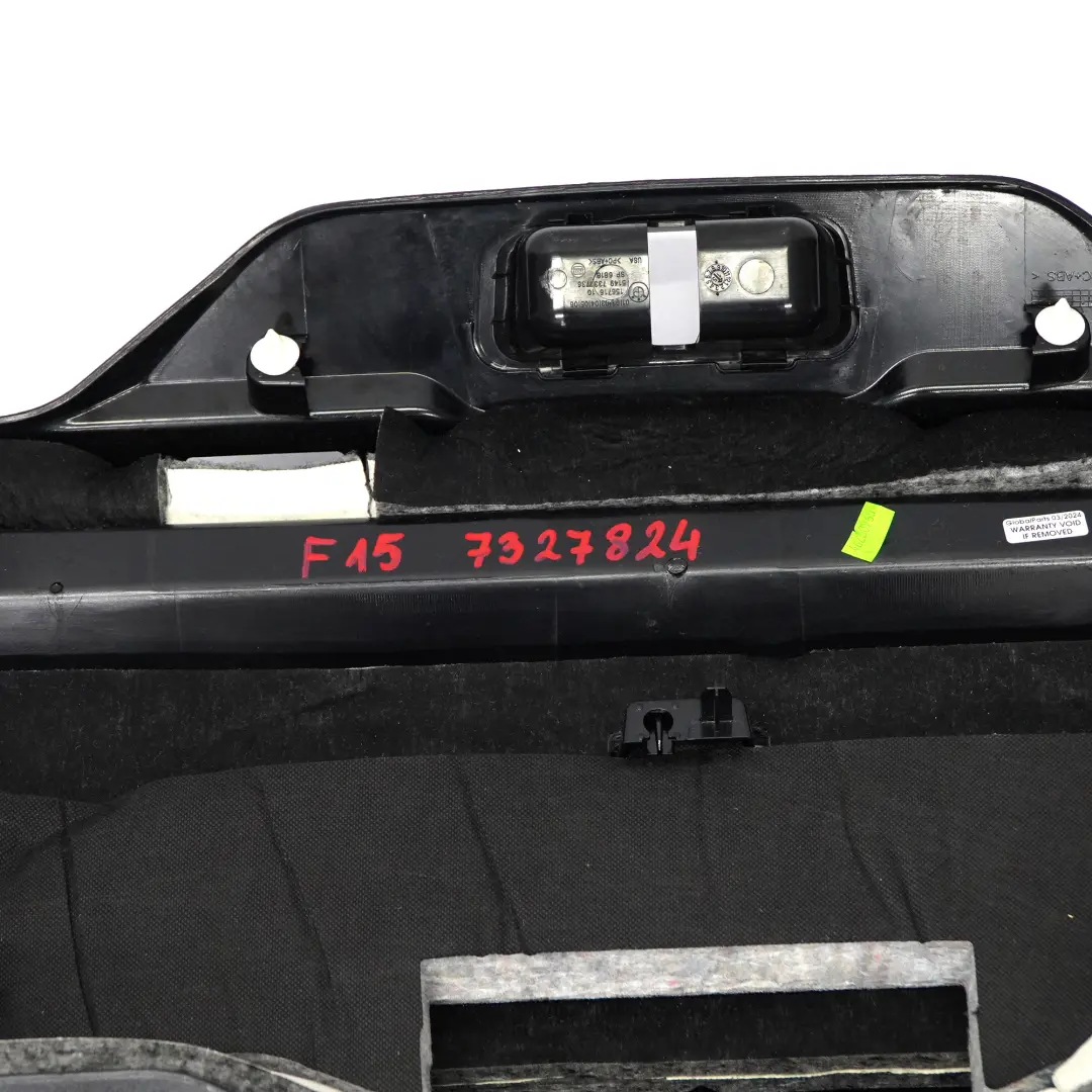 Kofferraum klappe Heck Innen verkleidung Abdeckung Schwarz für BMW X5 F15 mit Teilenummer 7327824 BMW X5 F15 Kofferraum klappe Heck Innen verkleidung Abdeckung Schwarz - SKU 7327824 - Teilenummer 7327824
