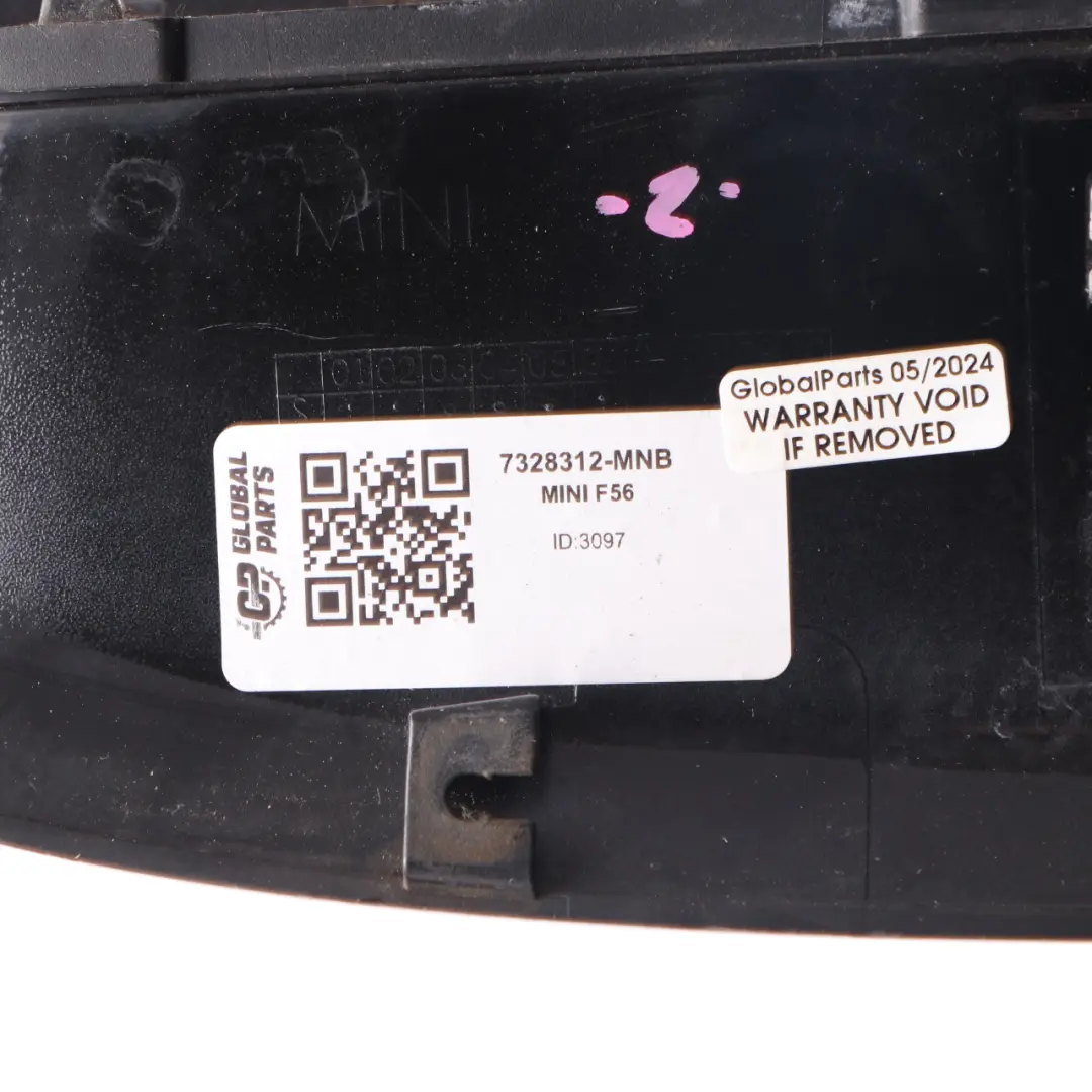 Grille Bonnet Hood Mini Cooper F55 F56 F57 S Air Inlet Cover Midnight Black A94 to with Part number 7328312 Grille Bonnet Hood Mini Cooper F55 F56 F57 S Air Inlet Cover Midnight Black A94 - SKU 7328312-MNB - Part number 7328312