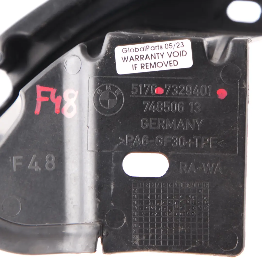 Hood Seal BMW X1 F48 X2 F39 Bonnet Engine Bracket Gasket Front Left N/S to with Part number 7329401 Hood Seal BMW X1 F48 X2 F39 Bonnet Engine Bracket Gasket Front Left N/S - SKU 7329401 - Part number 7329401