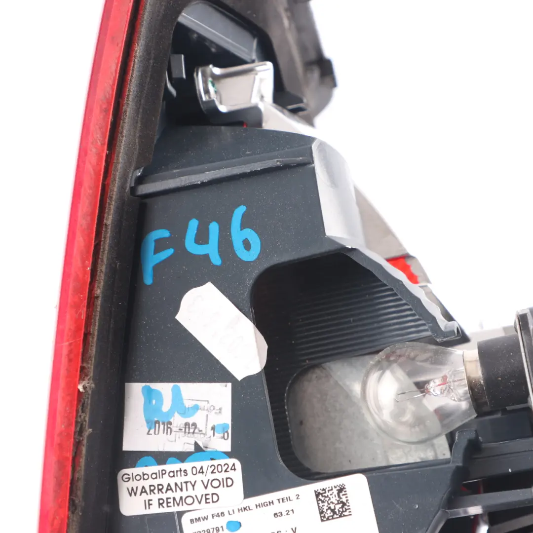 Lamp Left N/S Light Trunk Lid Boot Tailgate to BMW F46 Rear with Part number 7329791 BMW F46 Rear Lamp Left N/S Light Trunk Lid Boot Tailgate - SKU 7329791 - Part number 7329791