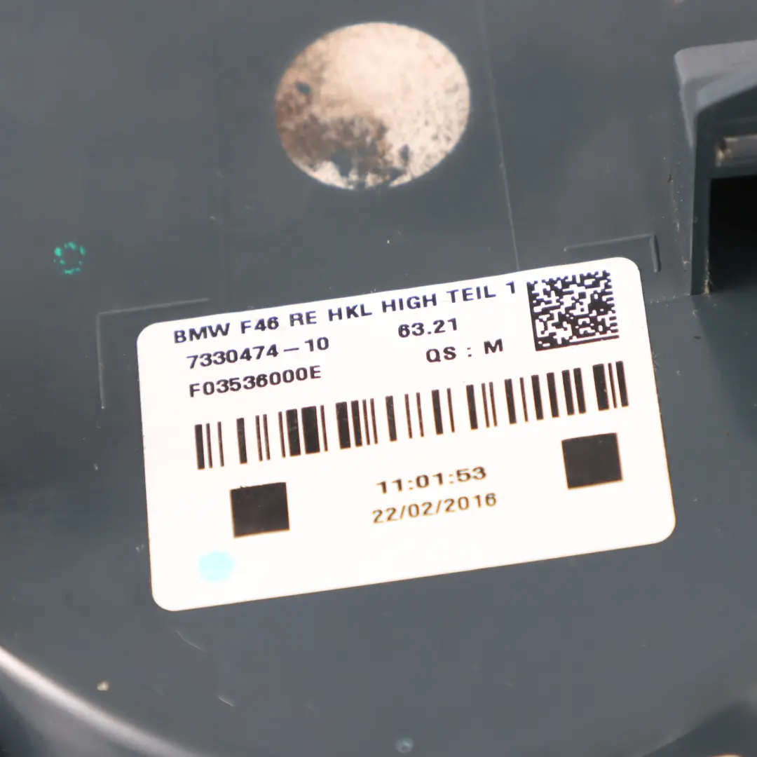BMW F46 Lampa Prawy Tył Prawa Tylna - SKU 7330474 - Numer Części 7330474